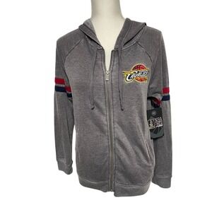 NBA Cleveland Cavaliers Full Zip Gray Sweatshirt Women's Medium